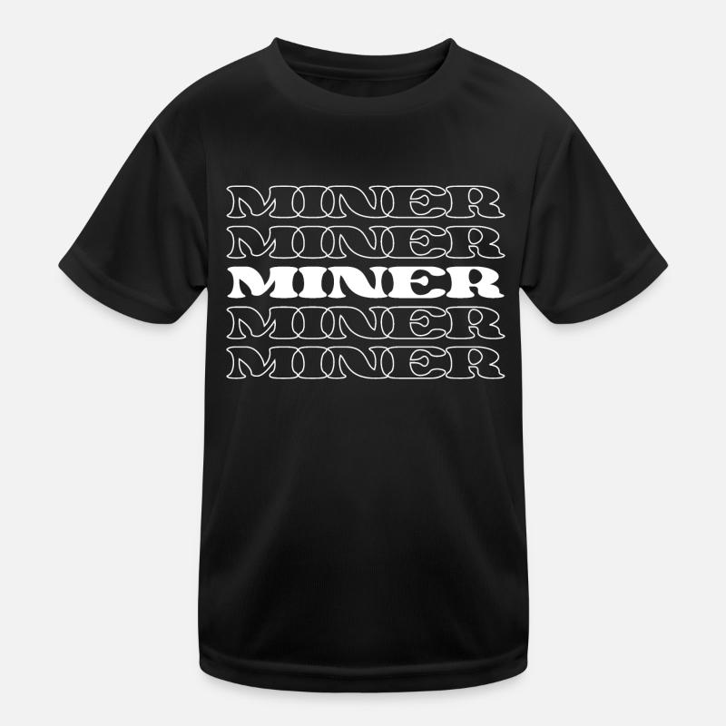 Bergmann, Erzgräber, Minenarbeiter, Rockhound-Extraktor Kinder Funktions-T-Shirt