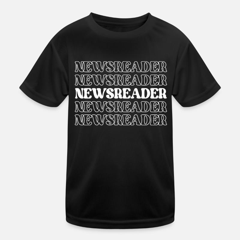 Newsreader Broadcaster Anchor Reporter Newscaster Kids Functional T-Shirt