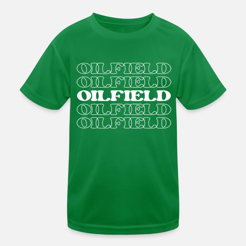 Ölfeldarbeiter Bohrinselarbeiter Ölbohrturm-Arbeiter Kinder Funktions-T-Shirt