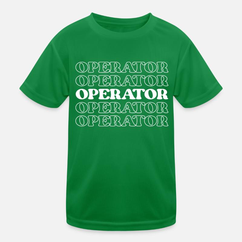 Operator Worker Technician Specialist Employee Kids Functional T-Shirt