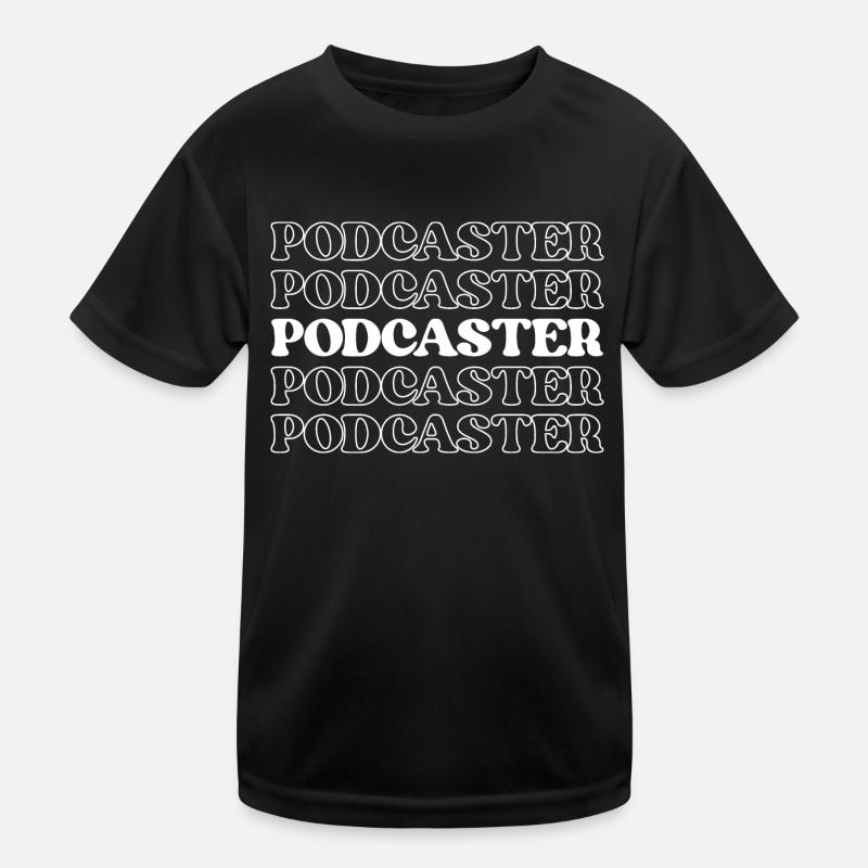 Podcaster Host Broadcaster Radio Presenter Kids Functional T-Shirt