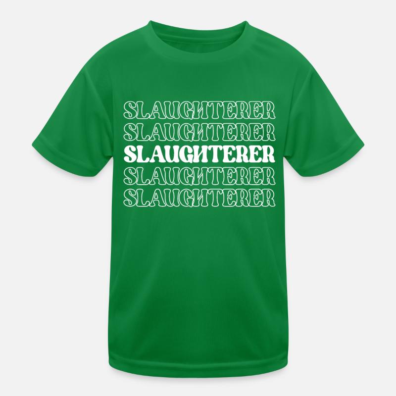 Schlachter Metzger Fleischschneider Fleischverarbeiter Kinder Funktions-T-Shirt