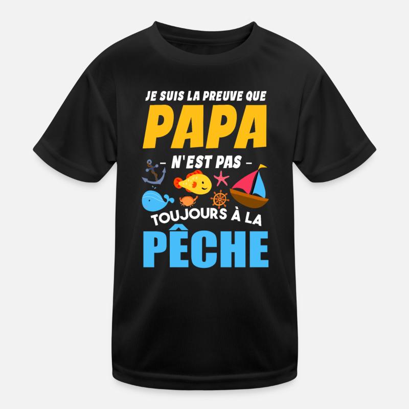 Papa Pêche Pêcheur Bébé Nourrisson Naissance T-shirt sport Enfant