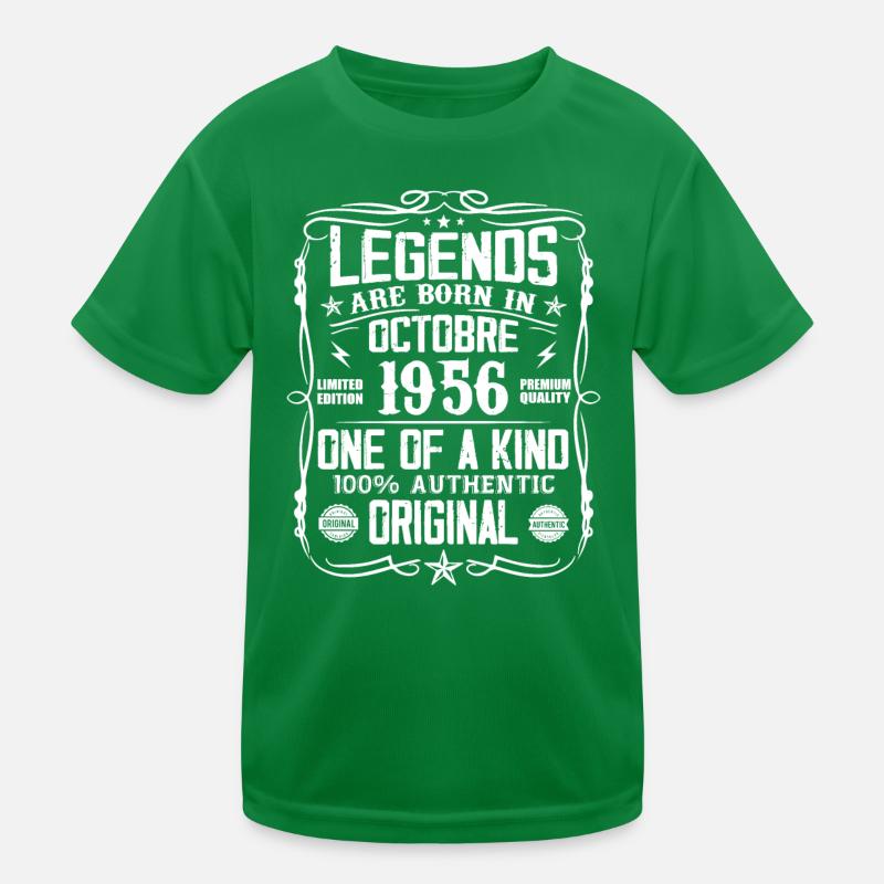 October 1956 Legends were born in October 1956 Kids Functional T-Shirt