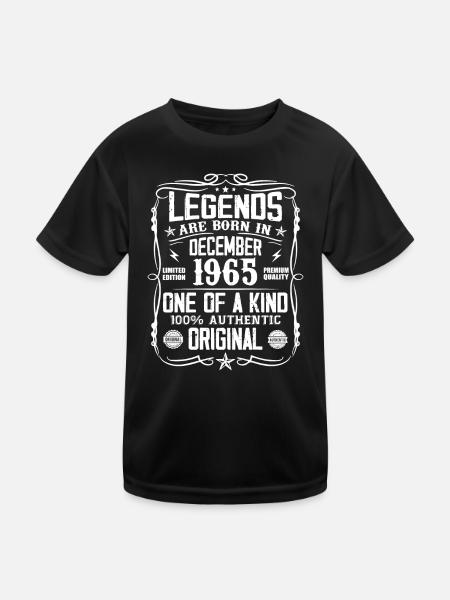 Né en Décembre 1965 Cadeau D’anniversaire 1965 - T-shirt sport Enfant - noir - Devant