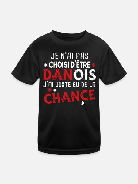 Danoise Danemark Homme Chance Cadeau Pays Humour - T-shirt sport Enfant - noir - Devant