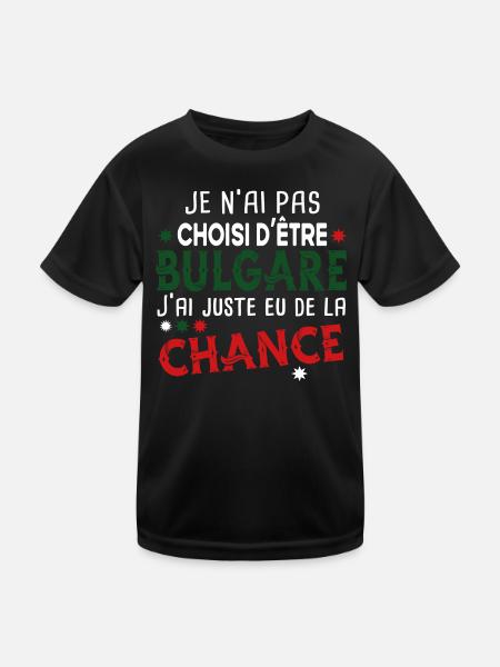 Bulgare Bulgarie Europe Cadeau Pays Humour - T-shirt sport Enfant - noir - Devant