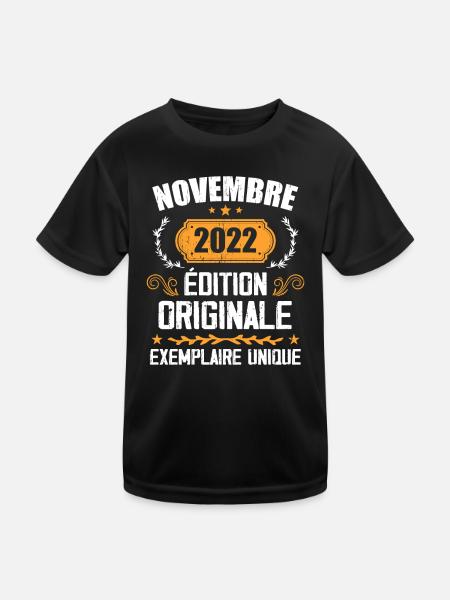 Cadeau D'anniversaire En Novembre 2022 - 2022 - T-shirt sport Enfant - noir - Devant