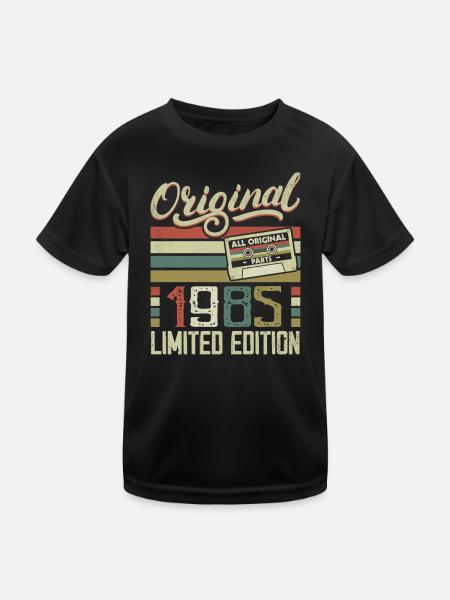 Vintage 1985 Retro 1985 Birthday Gift - Kids Functional T-Shirt - black - Front