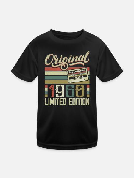 Vintage, 1960er Jahre, Retro, 1960er Jahre, Geburtstagsgeschenk - Kinder Funktions-T-Shirt - Schwarz - Vorne
