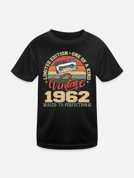 Vintage 1962 Cadeau D'anniversaire Retro 1962 - T-shirt sport Enfant - noir - Devant