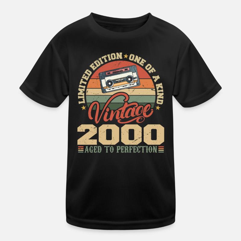 Vintage 2000 Cadeau D'anniversaire Retro 2000 T-shirt sport Enfant