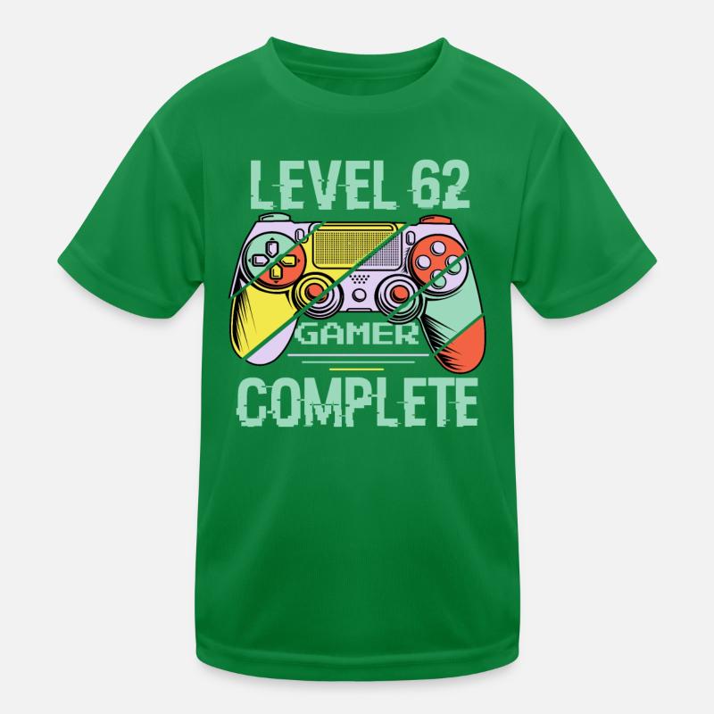 Niveau 62 complète 62 Ans Gamer Level 62 Complete T-shirt sport Enfant