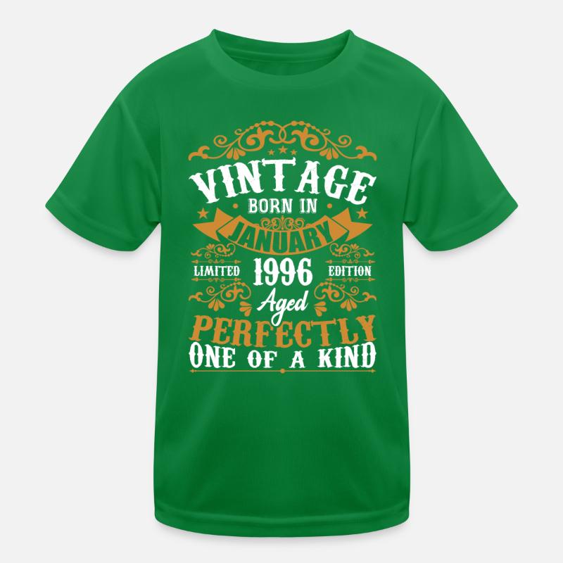 Januar 1996 Vintage Retro Geburtstagsgeschenk Kinder Funktions-T-Shirt
