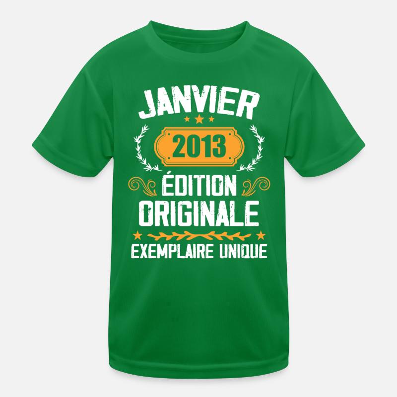 Jubiläum Vintage Geschenk Januar 2013 - 2013 Kinder Funktions-T-Shirt