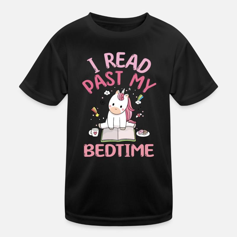 Ich Lese Nach Der Schlafenszeit Einhorn Kinder Funktions-T-Shirt