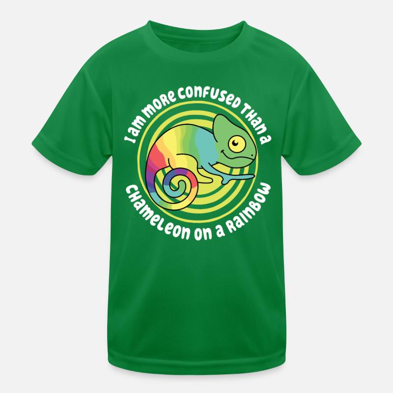 Ich Bin Verwirrter Als Ein Chamäleon Kinder Funktions-T-Shirt