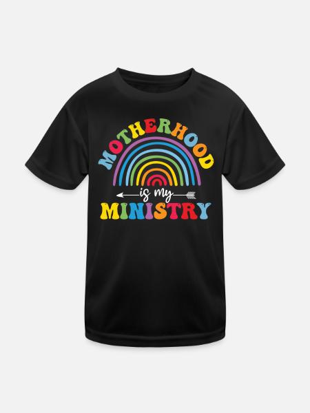 La maternité est mon ministère - T-shirt sport Enfant - noir - Devant