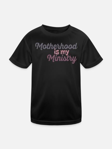 La maternité est mon ministère - T-shirt sport Enfant - noir - Devant