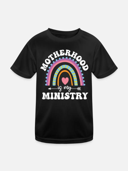 La maternité est mon ministère - T-shirt sport Enfant - noir - Devant