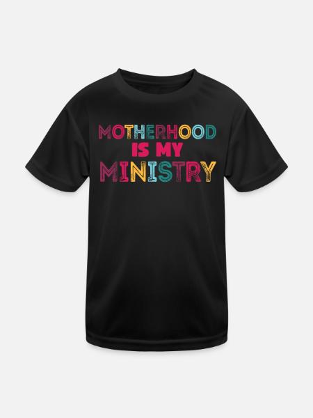 La maternité est mon ministère - T-shirt sport Enfant - noir - Devant