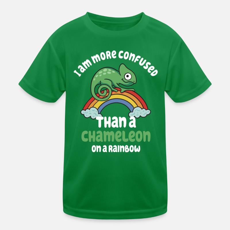 Ich Bin Verwirrter Als Ein Chamäleon Kinder Funktions-T-Shirt