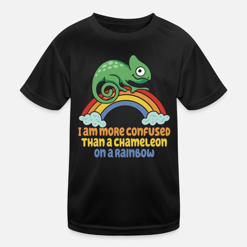 Ich Bin Verwirrter Als Ein Chamäleon Kinder Funktions-T-Shirt