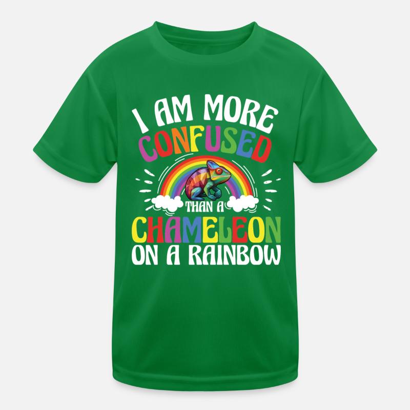 Ich Bin Verwirrter Als Ein Chamäleon Kinder Funktions-T-Shirt