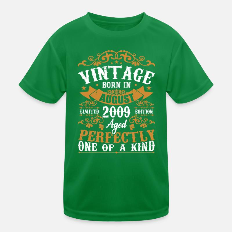 Birthday August 2009 - Awesome since August 2009 Kids Functional T-Shirt