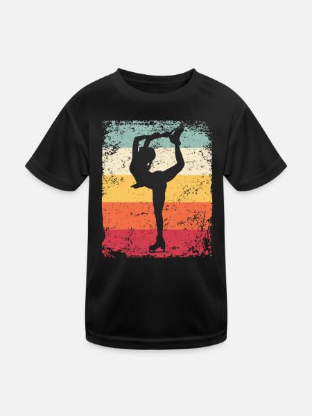 Patinage artistique Patinage artistique Patinage sur glace - T-shirt sport Enfant - noir - Devant
