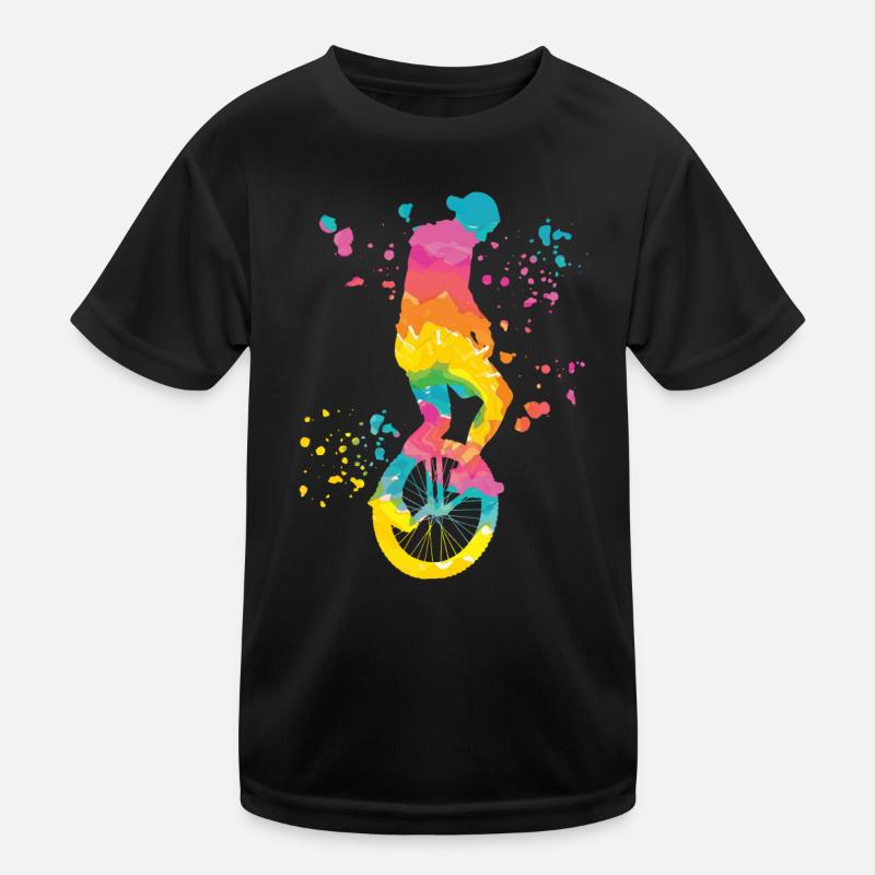 Einradfahrer Einradfahren Einrad Kinder Funktions-T-Shirt