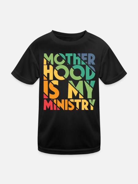 La maternité est mon ministère - T-shirt sport Enfant - noir - Devant