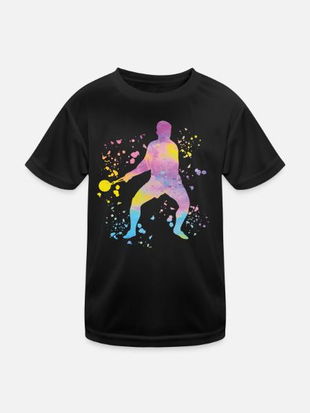 Lanceur de marteau Lancer de marteau Colorsplash - T-shirt sport Enfant - noir - Devant