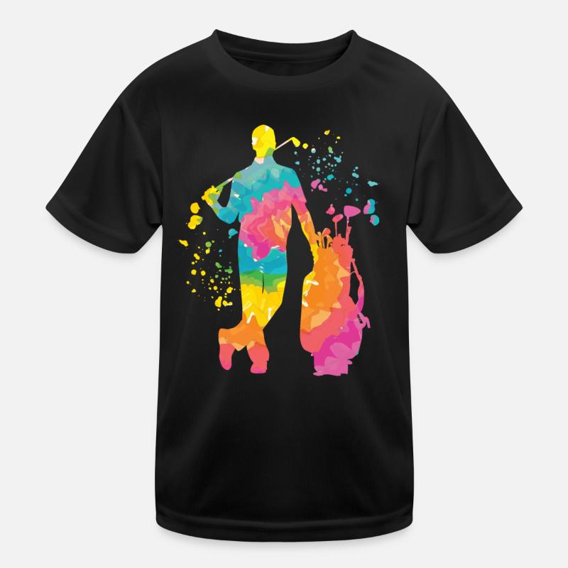 Golfer Colorsplash Kinder Miniaturgolf Kinder Funktions-T-Shirt