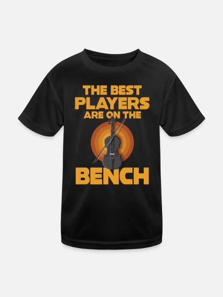 Die Besten Spieler Contra Bass Violoncello - Kinder Funktions-T-Shirt - Schwarz - Vorne