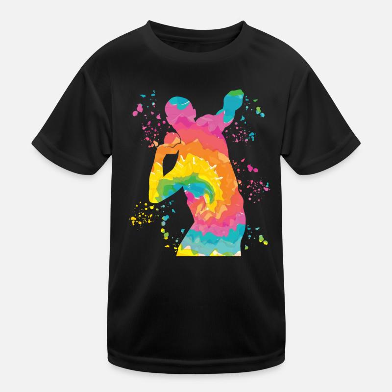 Kugelstoßer Colorsplash Kugelstoßen Kinder Funktions-T-Shirt