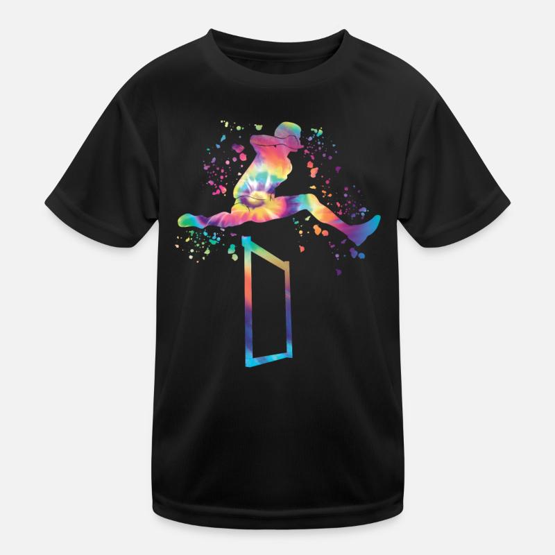 Hurdle Run Obstacle Course Kids Hurdle Run Kids Functional T-Shirt
