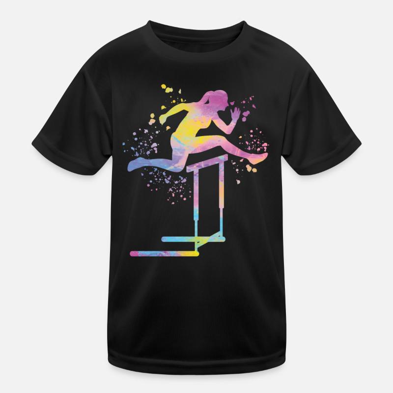 Hurdle Run Obstacle Course Kids Hurdle Run Kids Functional T-Shirt