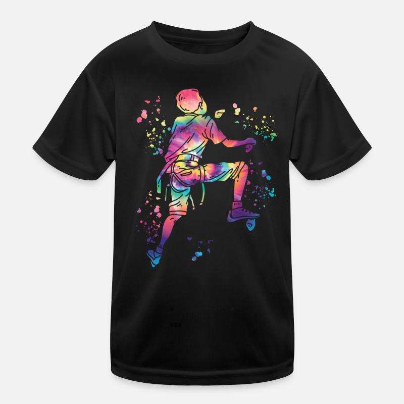 Boulderer Colorsplash Boulder Bouldering Kids Functional T-Shirt