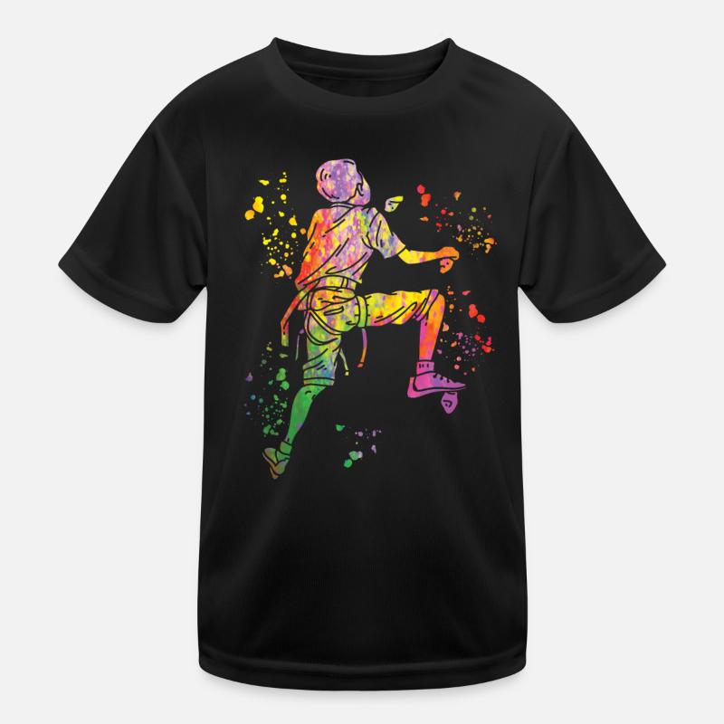 Boulderer Colorsplash Boulder Bouldering Kids Functional T-Shirt