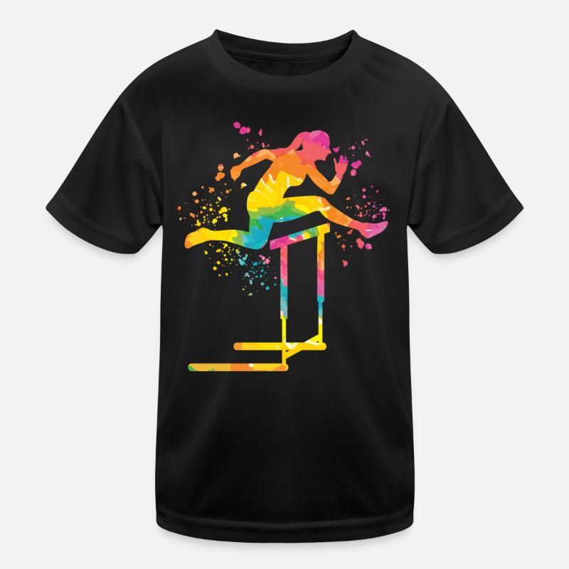 Hurdle Run Obstacle Course Kids Hurdle Run Kids Functional T-Shirt