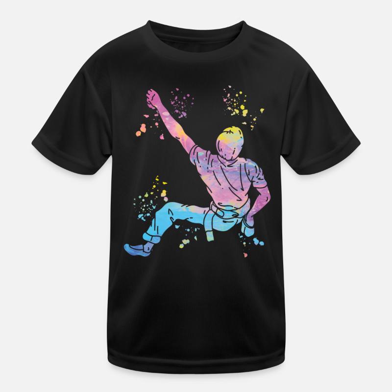Boulderer Colorsplash Boulder Bouldering Kids Functional T-Shirt