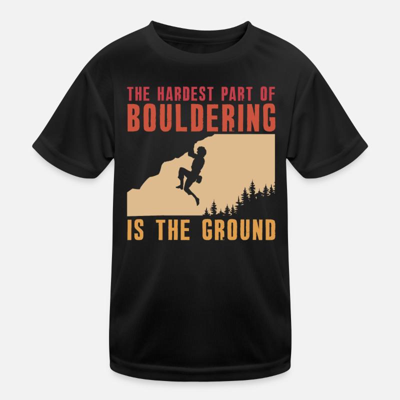 Bouldern Boulderer Boulder Kinder Funktions-T-Shirt