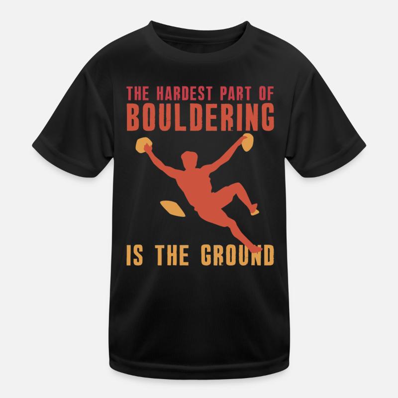 Bouldern Boulderer Boulder - Kinder Funktions-T-Shirt - Schwarz