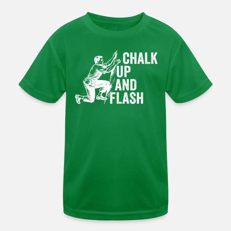 Boulderer Chalk Up Und Flash Bouldering Kinder Funktions-T-Shirt