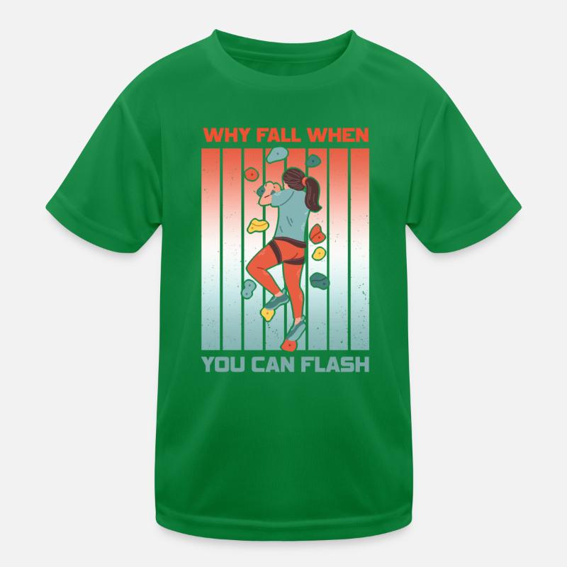 Boulderer Chalk Up Und Flash Bouldering Kinder Funktions-T-Shirt