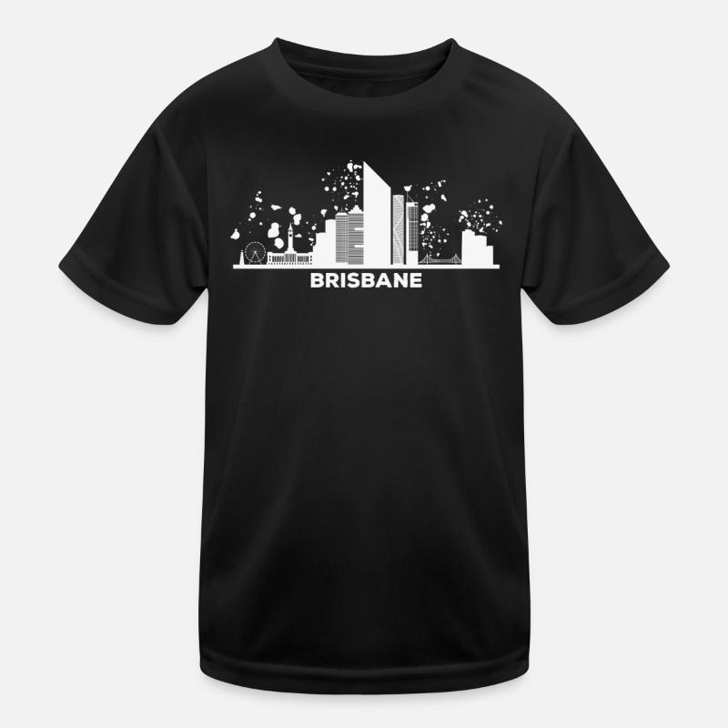 Brisbanites Skyline Brisbane Kids Functional T-Shirt