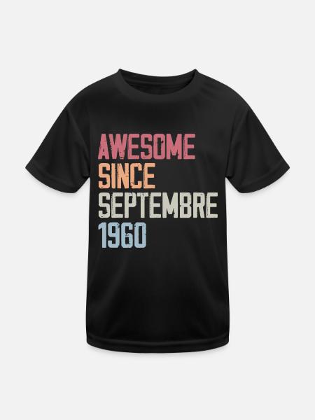 Légende Septembre 1960 Anniversaire Cadeau 1960 - T-shirt sport Enfant - noir - Devant