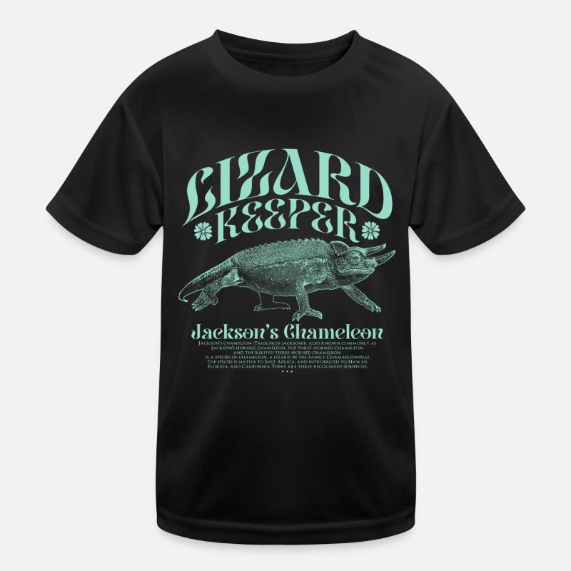 Jackson's Chamäleon Echsenhalter Kinder Funktions-T-Shirt