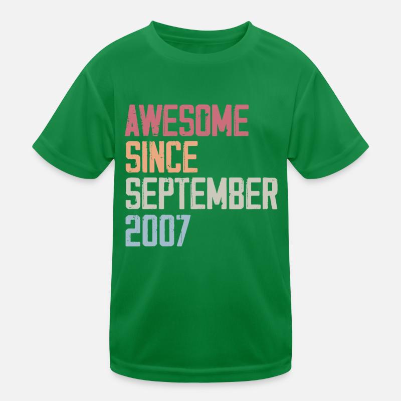 Bogosse geboren im September 2007 Geburtstagsgeschenk Kinder Funktions-T-Shirt